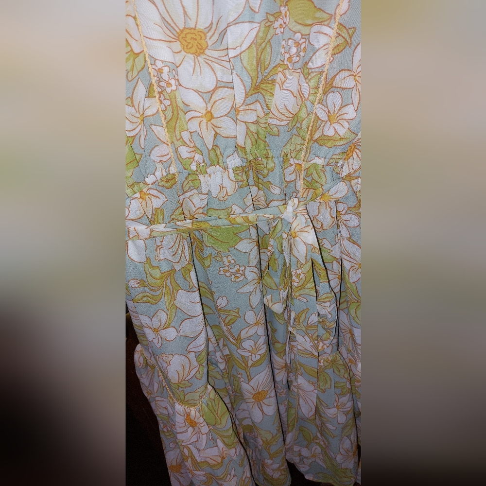 Free People x Rachel Parcell Chiffon Floral Dress - Picture 10 of 12